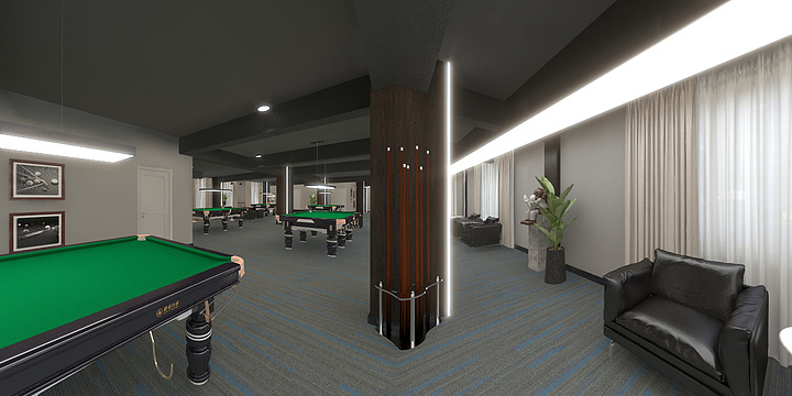 Qiu_Y_F-台球室-装修设计方案