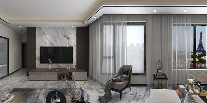 巧匠装饰设计公司-瑞和园89.50㎡B户型3室2厅1卫-装修设计方案