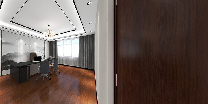 钧学装饰-总经理办公室-装修设计方案