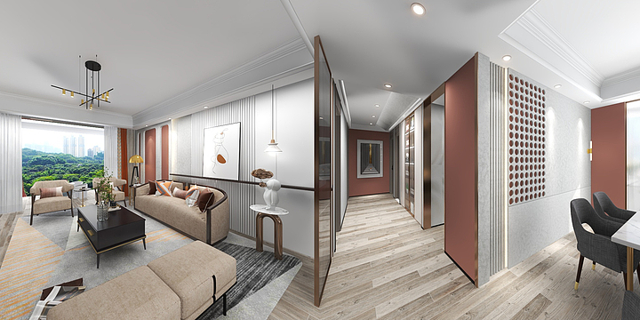 马钰6994-170平现代四房-装修设计方案