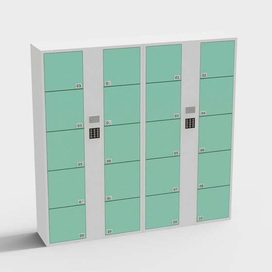 Modern green storage cabinet