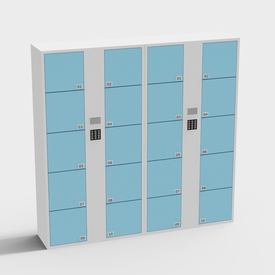 Modern four-row storage cabinet