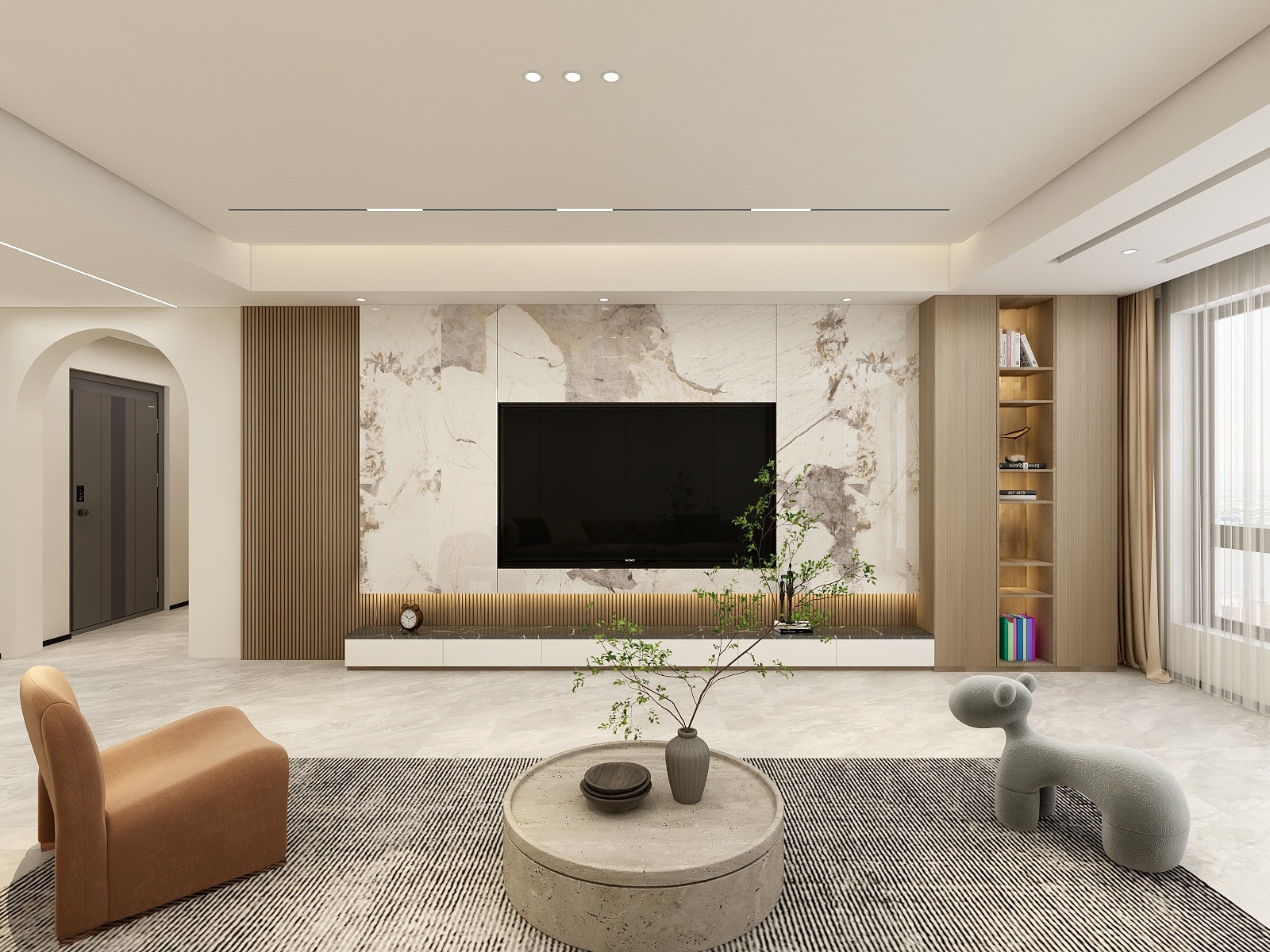 刘晋琴-博雅府168平米—侘寂风-装修设计方案