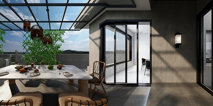 室内设计uUYX-顶楼阳台-装修设计方案