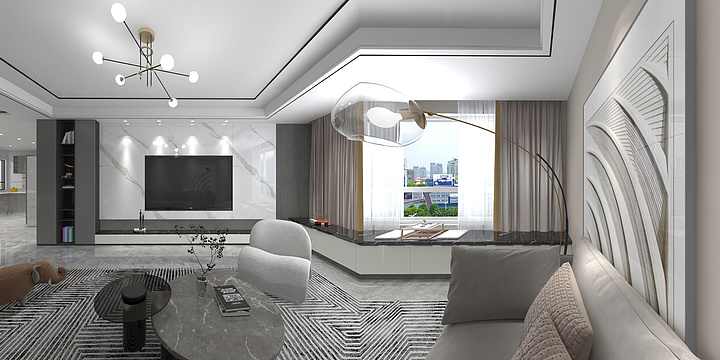 设计昊天-绿地剑桥现代轻奢风-装修设计方案