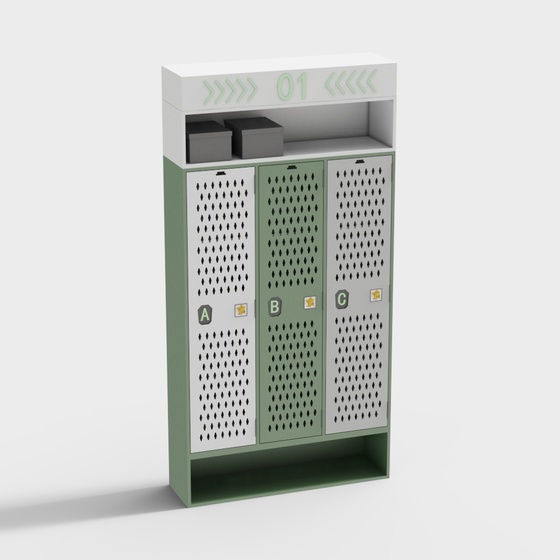 Modern green locker