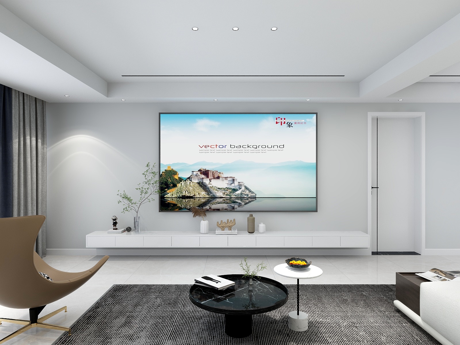 张文龙PVqz-鹿邑-自建小区-110平现代装修效果图