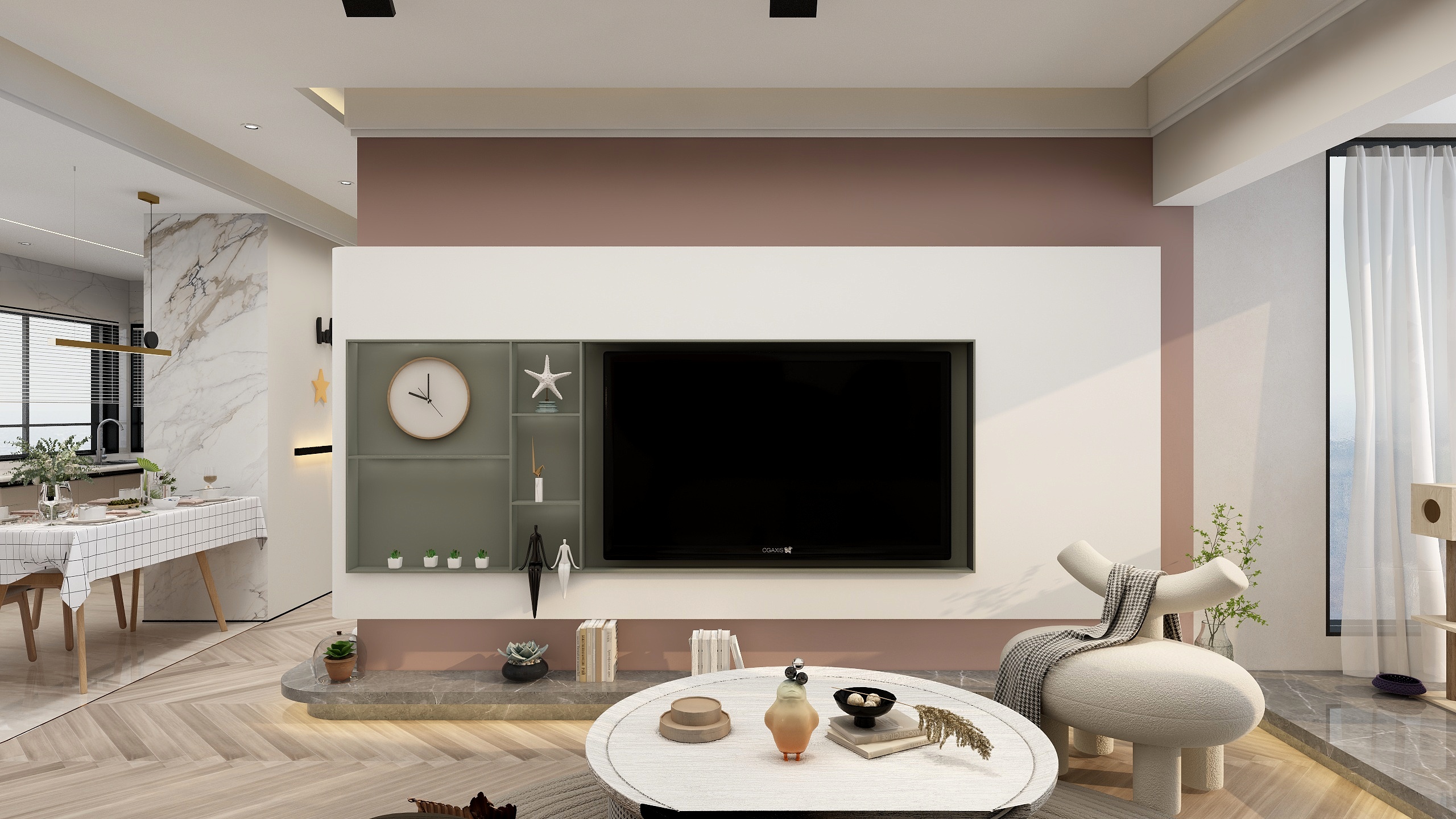 壹家一品味-德信海德公园83.00㎡A2’3室2厅1卫1厨-装修设计方案