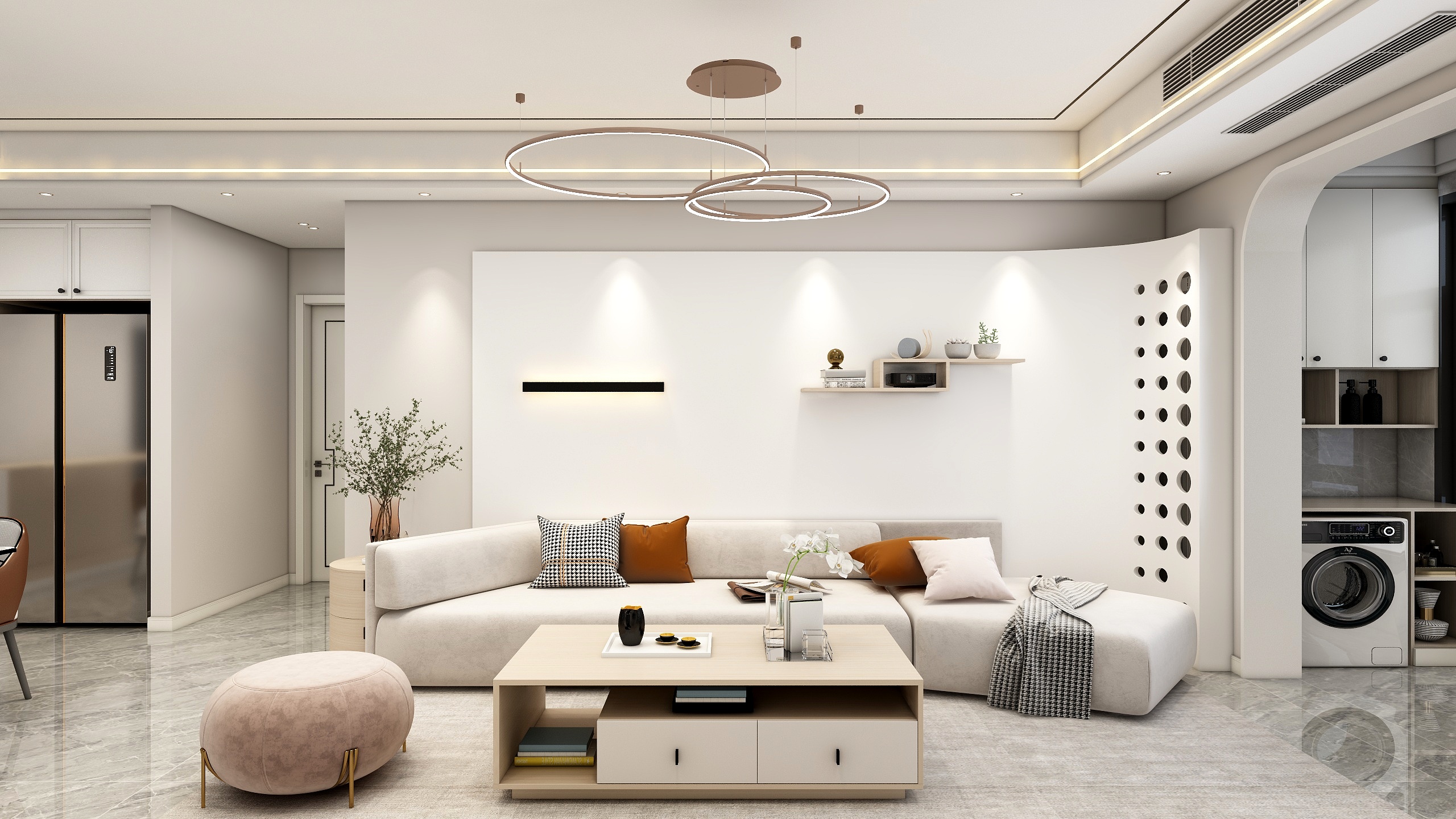 设计丨张超杰-北欧风四居装修效果图