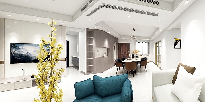 室内深化设计-现代简约四房二厅二卫一厨138平方-装修设计方案