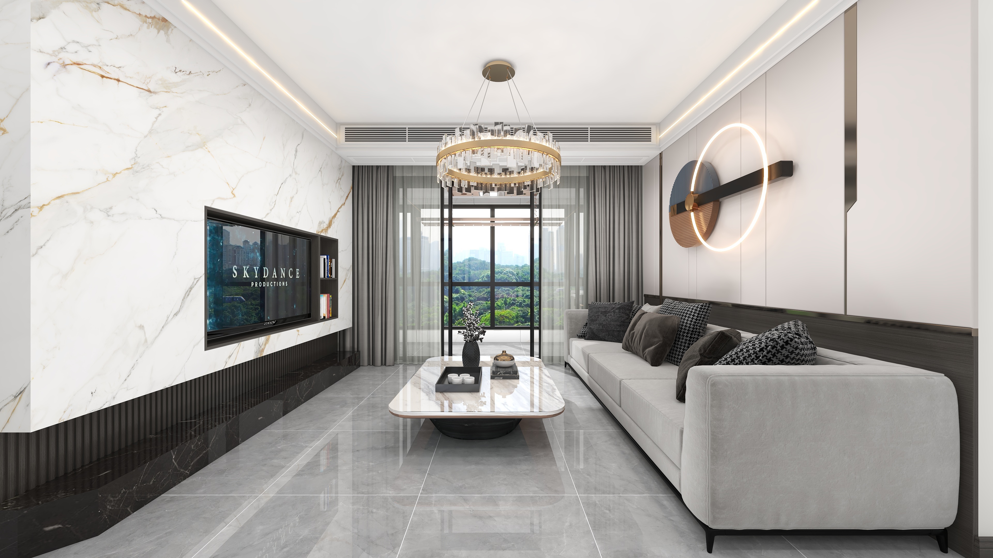 衣大路-124平2室2厅2卫-现代风格装修效果图