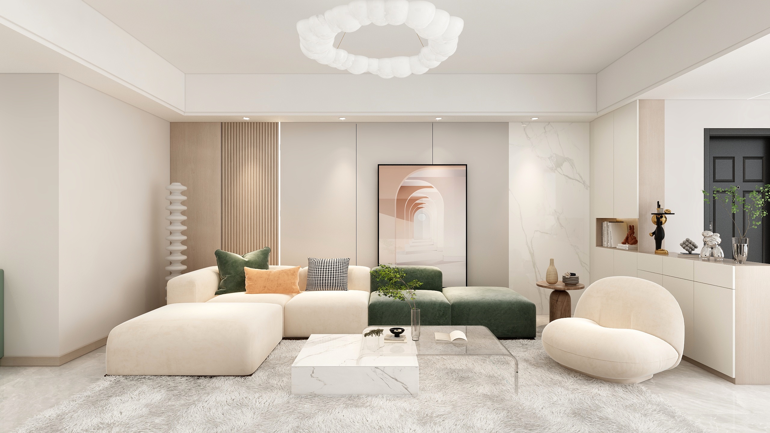 叁柒是叁柒-《海的那边是盐》140平现代北欧风-装修设计方案