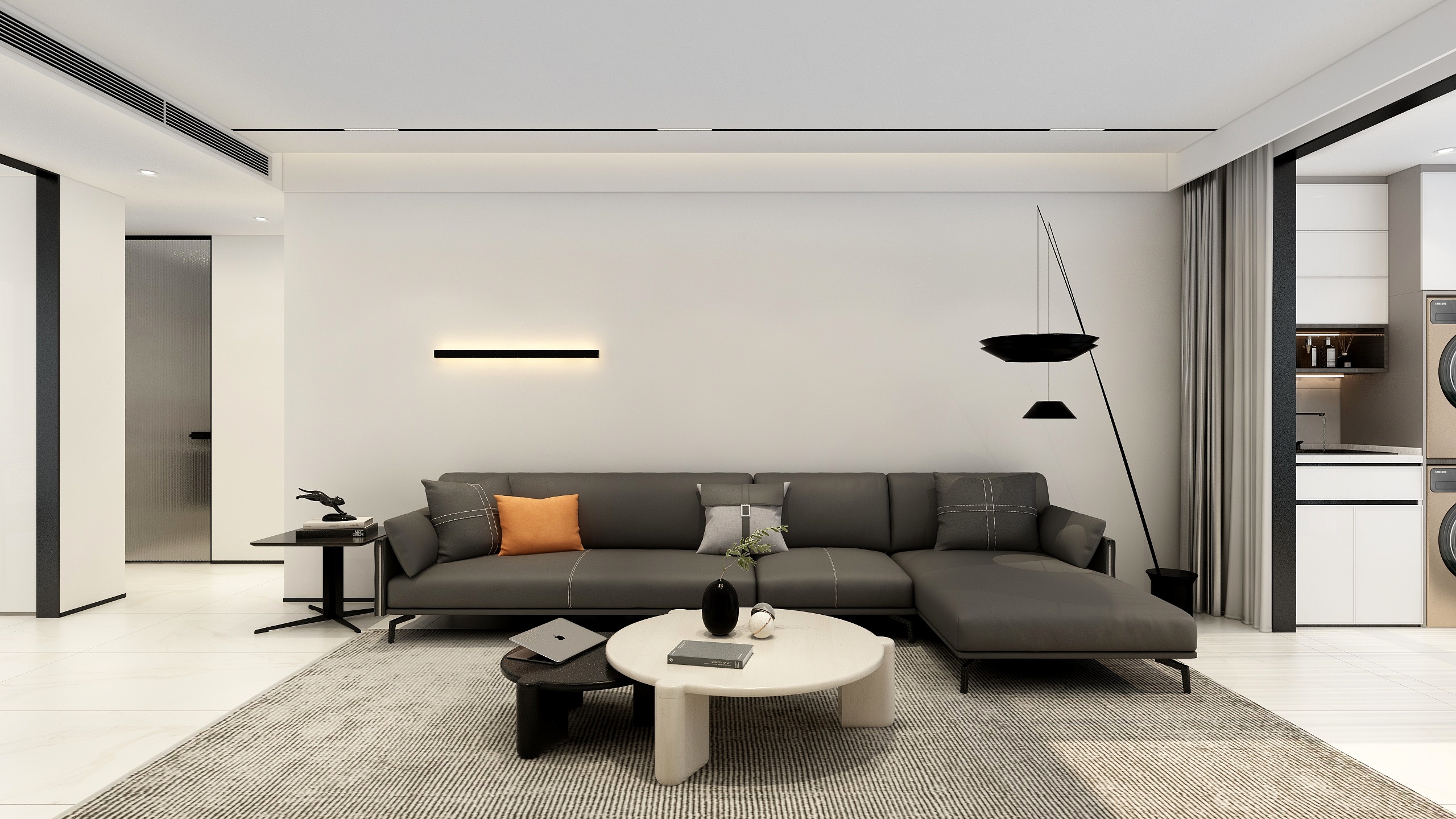 连瑞雪-现代简约123m²二居装修效果图