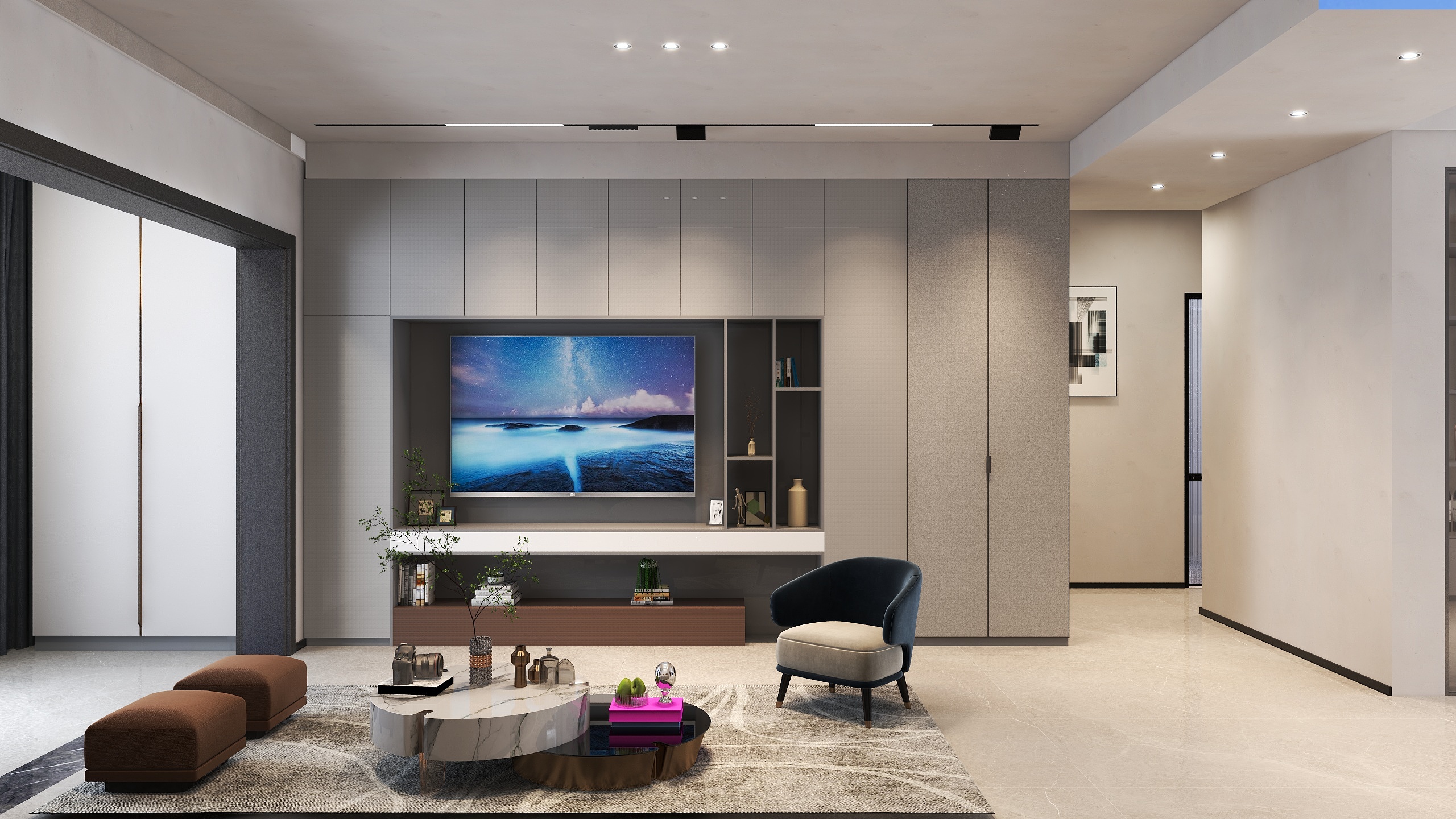 唐石帅-114平米简约现代无主灯设计-装修设计方案