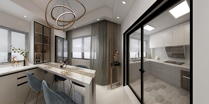 鑫迪佳设计-瑞和园89.50㎡B户型3室2厅1卫-装修设计方案