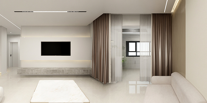 HiGir岩-RJ两室3-1-602奶咖样板间-装修设计方案