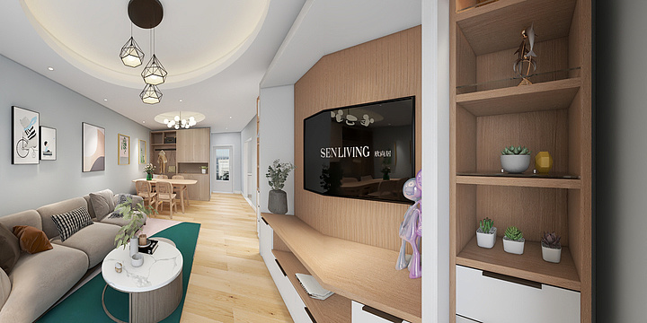 常宇航-德信海德公园83.00㎡A2’3室2厅1卫1厨-装修设计方案