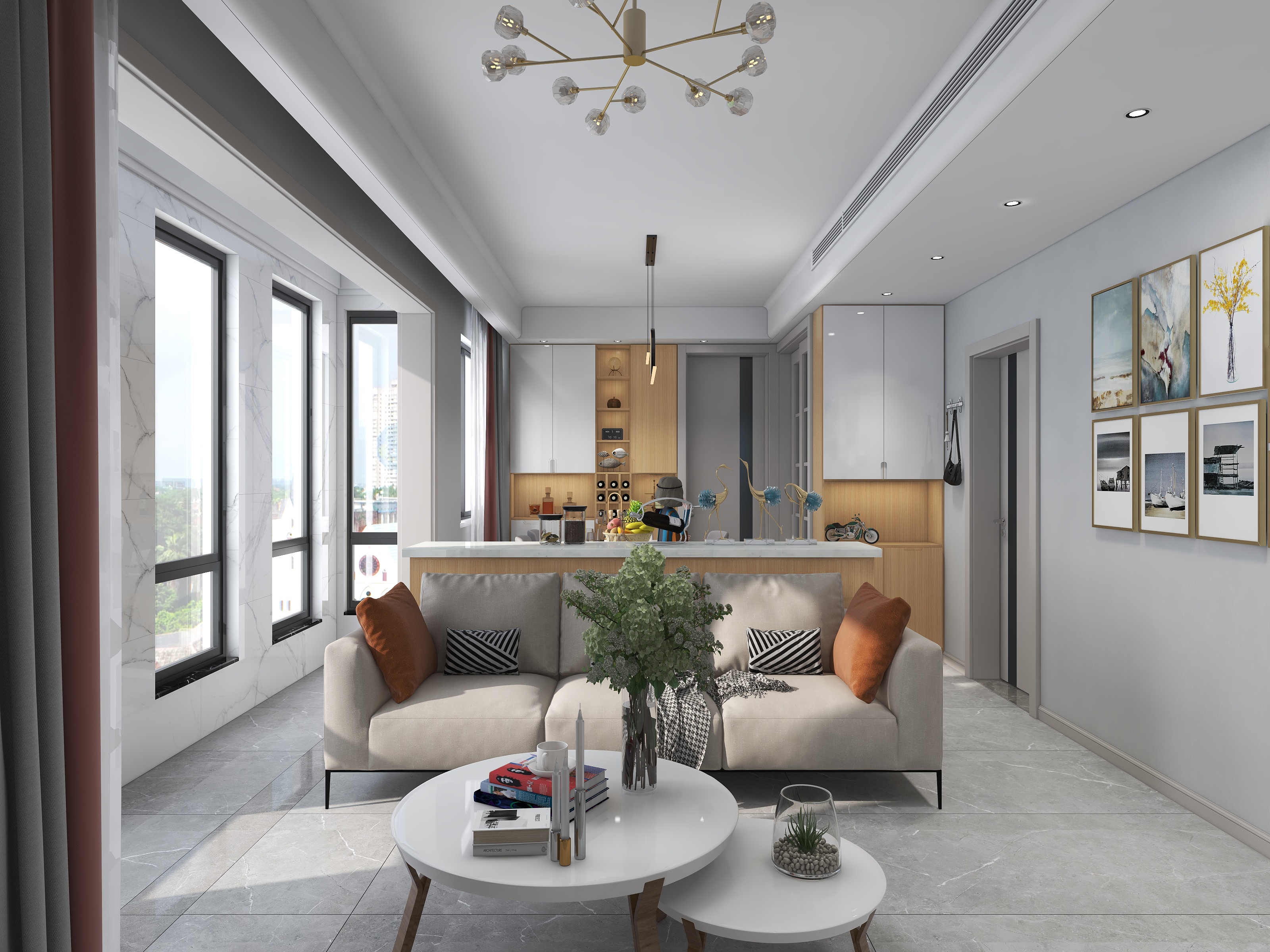 梵青设计工作室-瑞和园89.50㎡B户型3室2厅1卫-装修设计方案