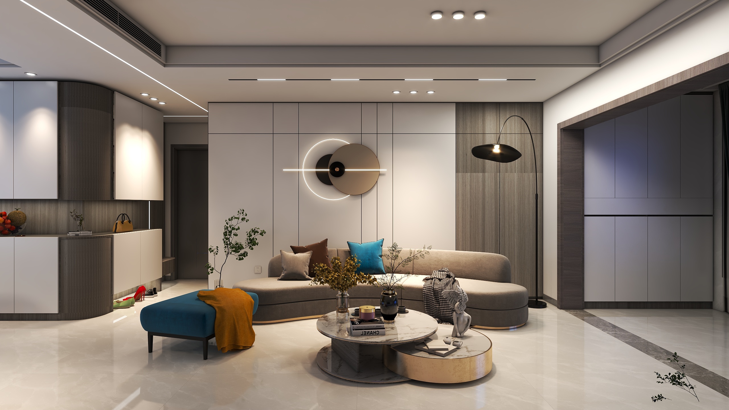 kaisai设计-鹰潭《华盛明珠》136平三居现代简约-装修设计方案