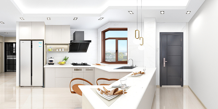 设计师台台-现代88㎡2室-尚城-装修设计方案