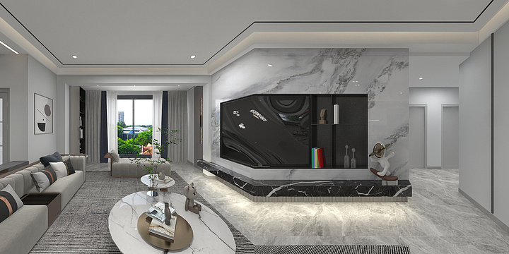 创森空间设计工作室-轻奢风格，无主灯.dwg-副本-装修设计方案