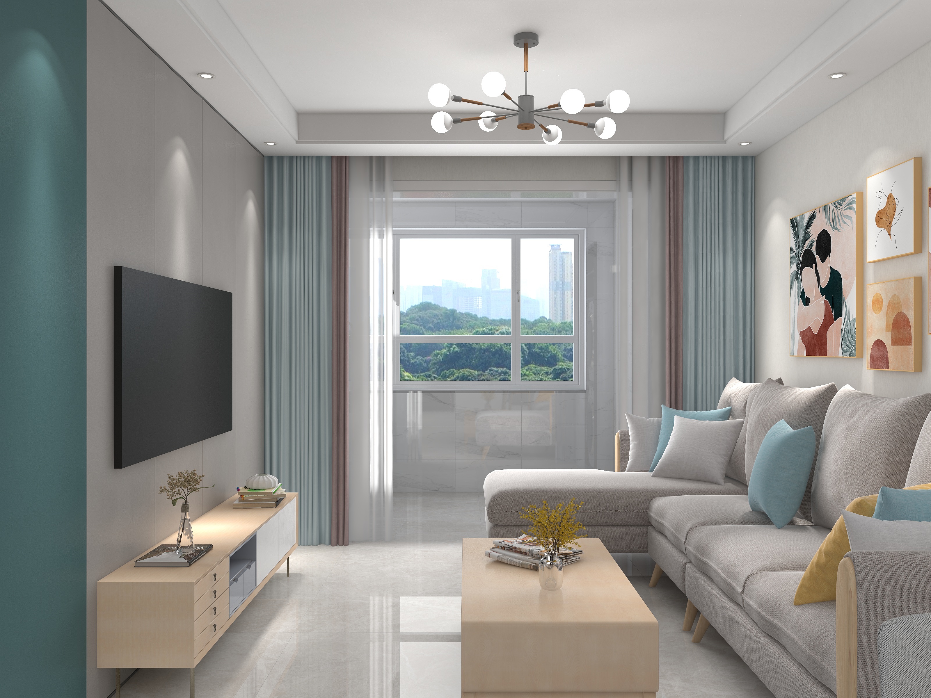 王云兰-德信海德公园83.00㎡A2’3室2厅1卫1厨-装修设计方案