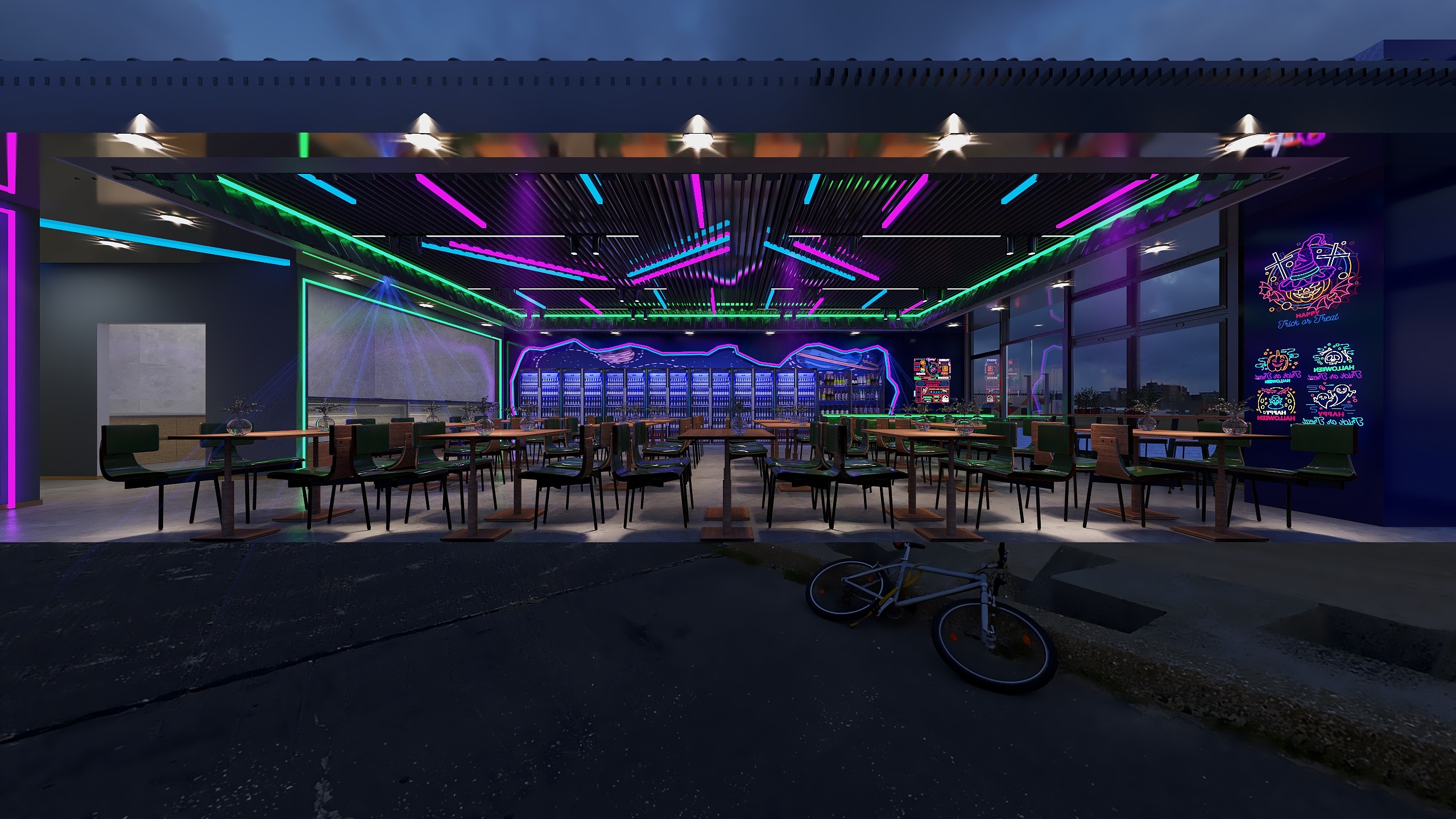 糯米设计-清吧烧烤店（刘老板）门头-装修设计方案