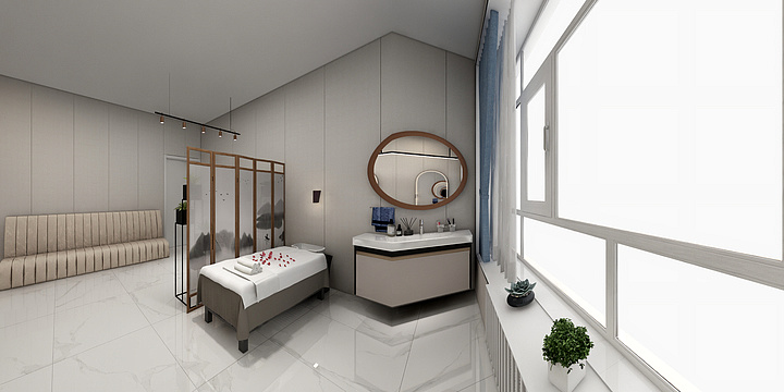 融城易居装饰-克州军分区理发室.dwg-装修设计方案