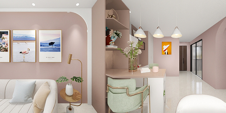 静水微澜fjeW-德信海德公园83.00㎡A2’3室2厅1卫1厨-装修设计方案