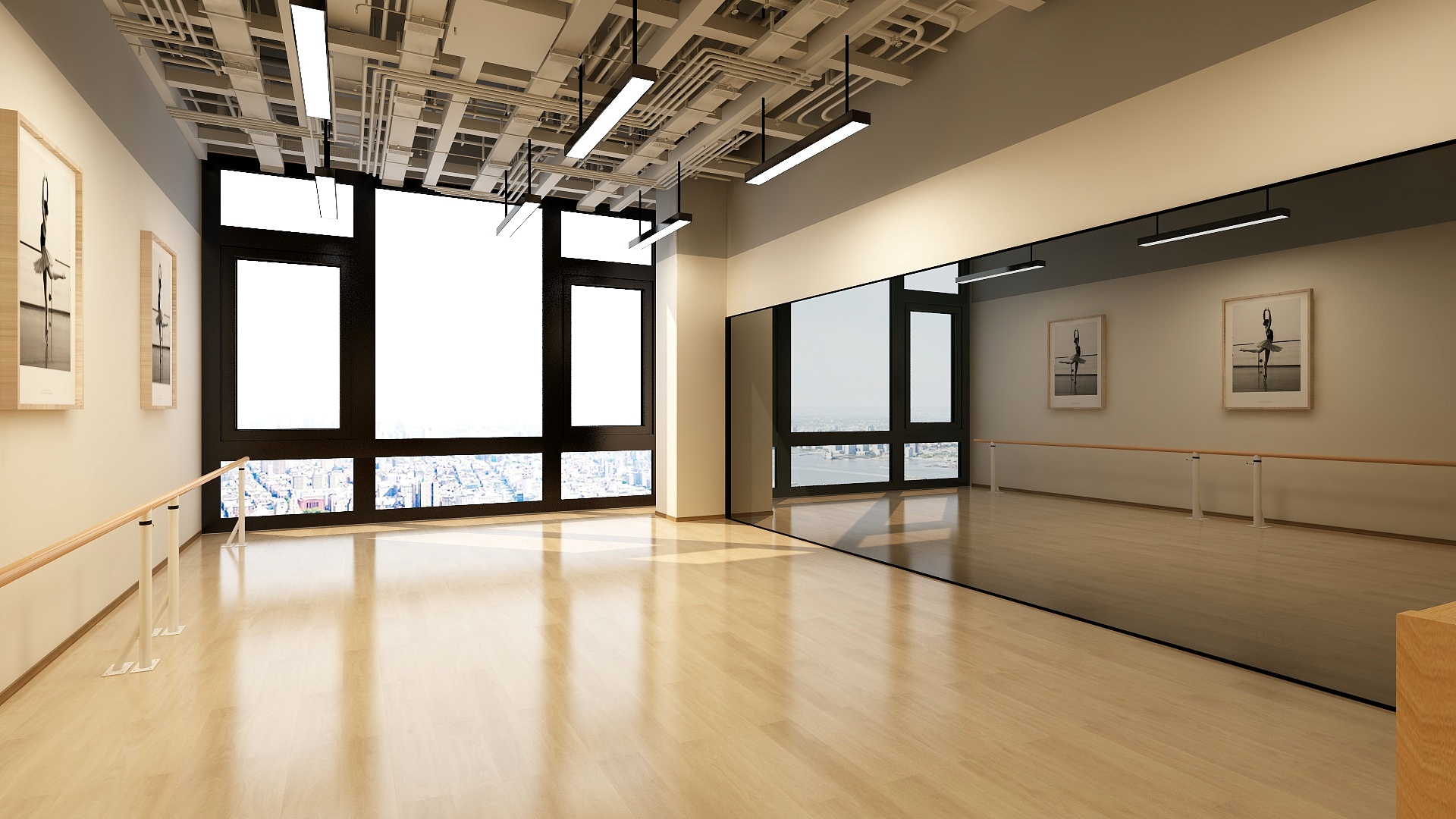 此位置招商-120平舞蹈教室-装修设计方案