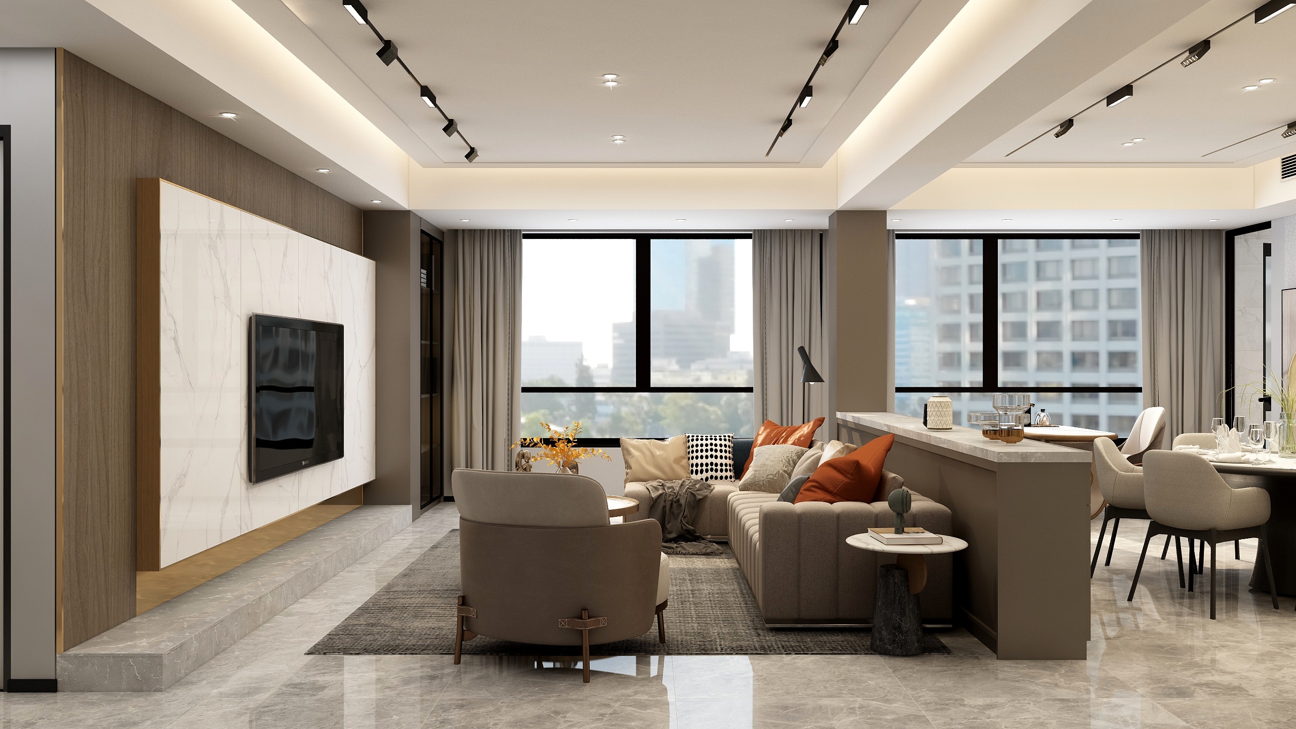 李佳洋-轻奢风格住宅设计装修效果图