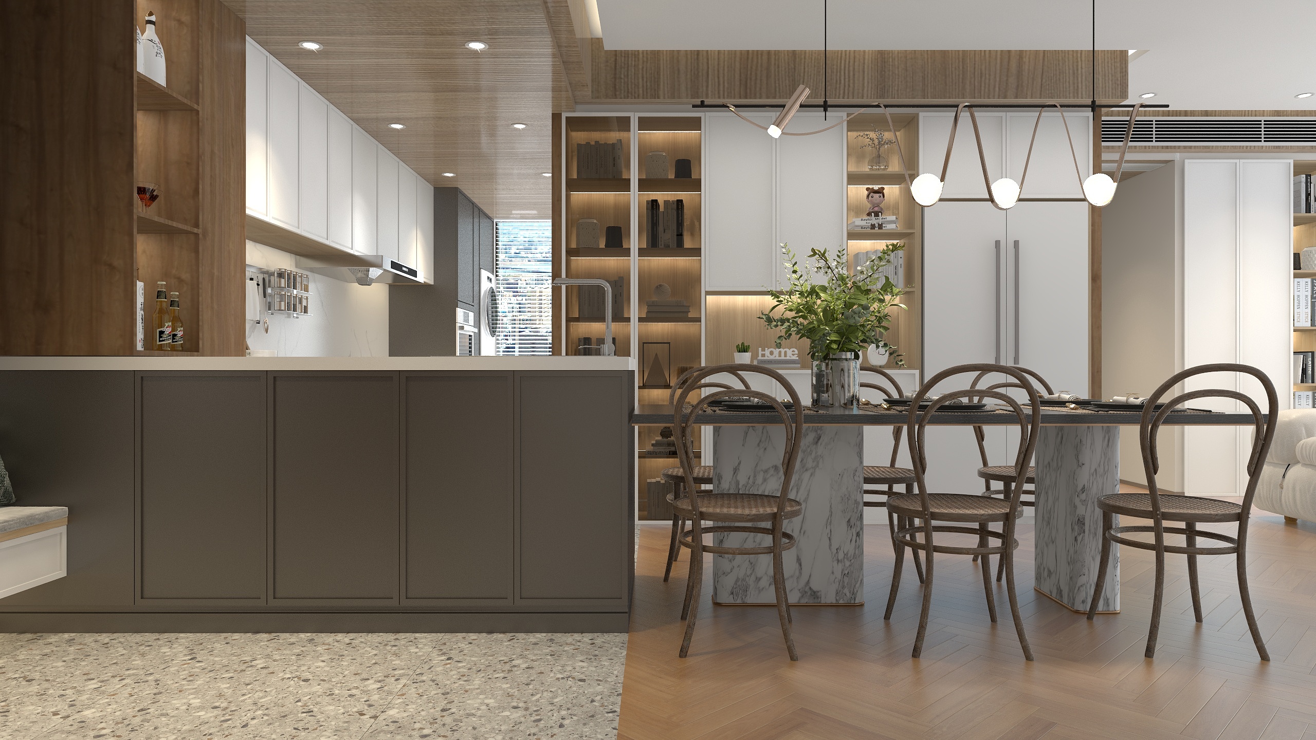 周腾飞-原木混搭-《沐绿》-108平-绿地-装修设计方案