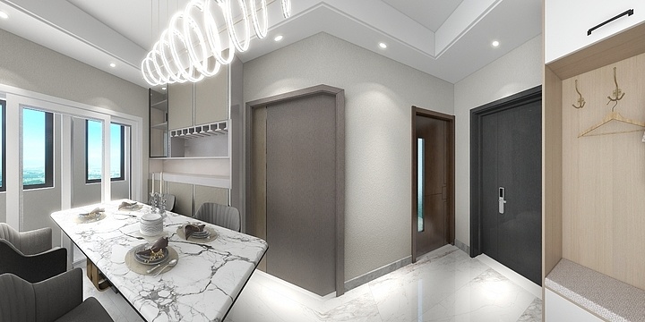 中维装饰有限公司-瑞和园89.50㎡B户型3室2厅1卫-装修设计方案