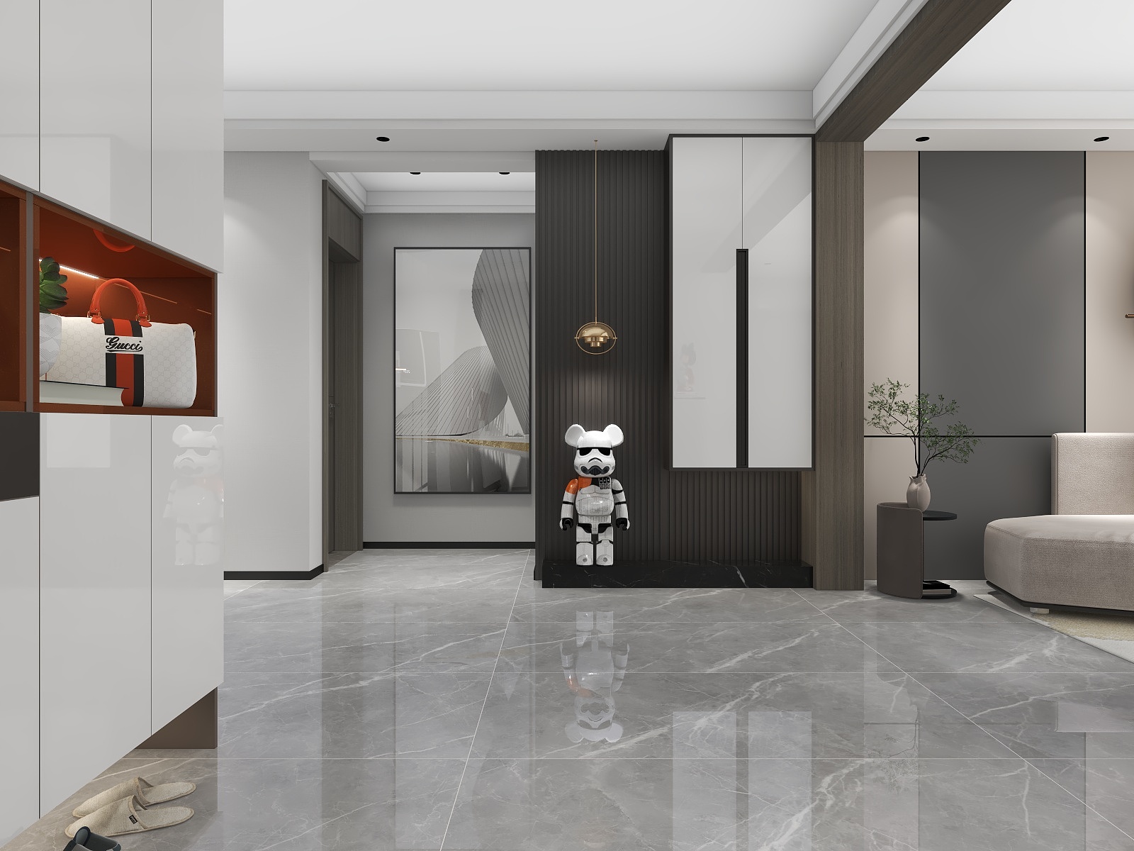 天水全案设计师白老师-120平米现代方案装修效果图