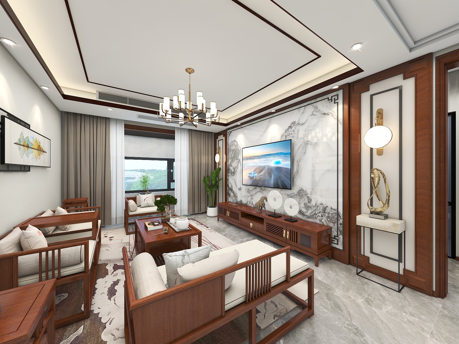 闫宝俊-中式装修效果图