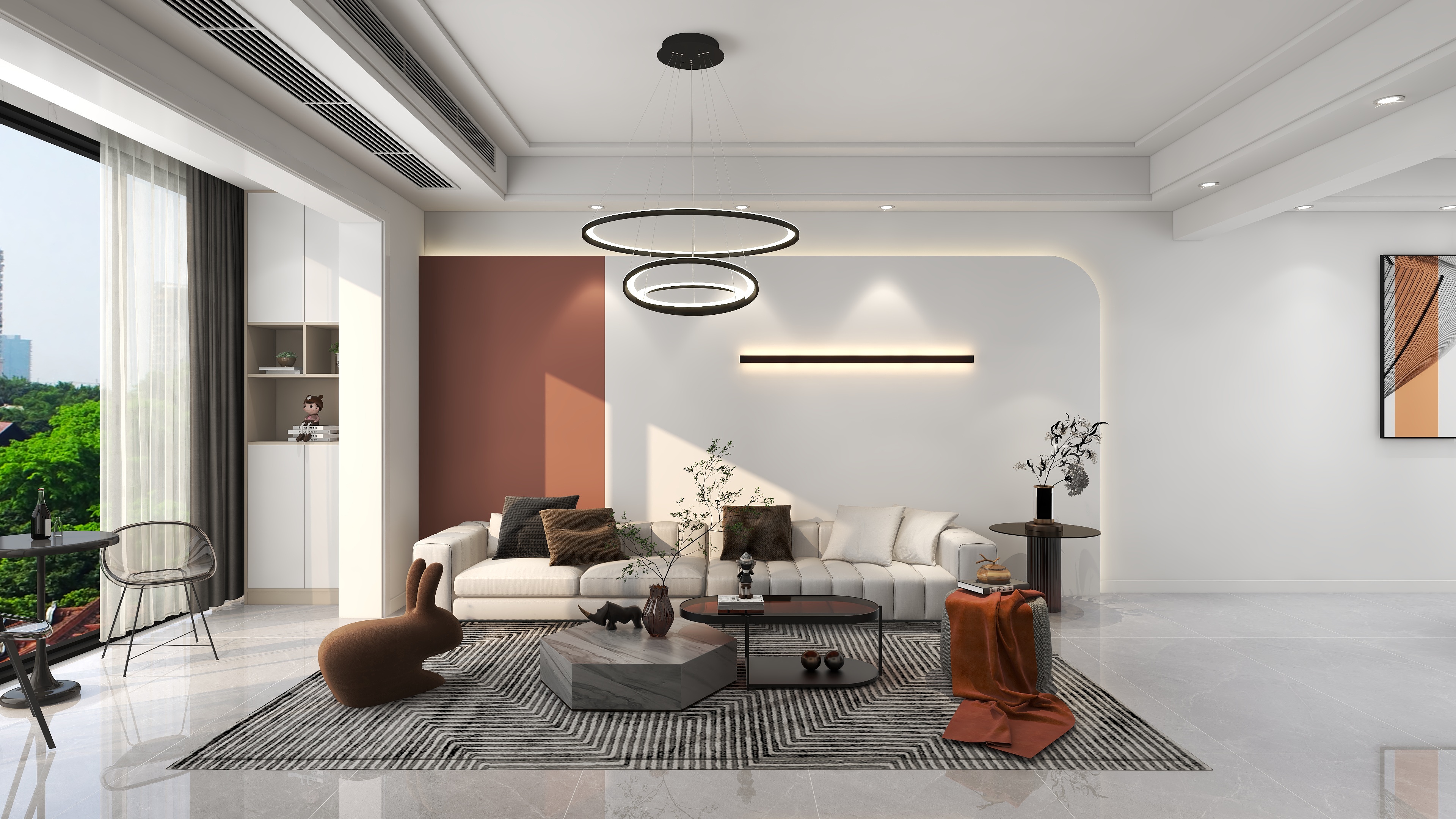 奕泽设计-孝感民邦槐荫东岸丨朱姐雅居-现代简约-装修设计方案