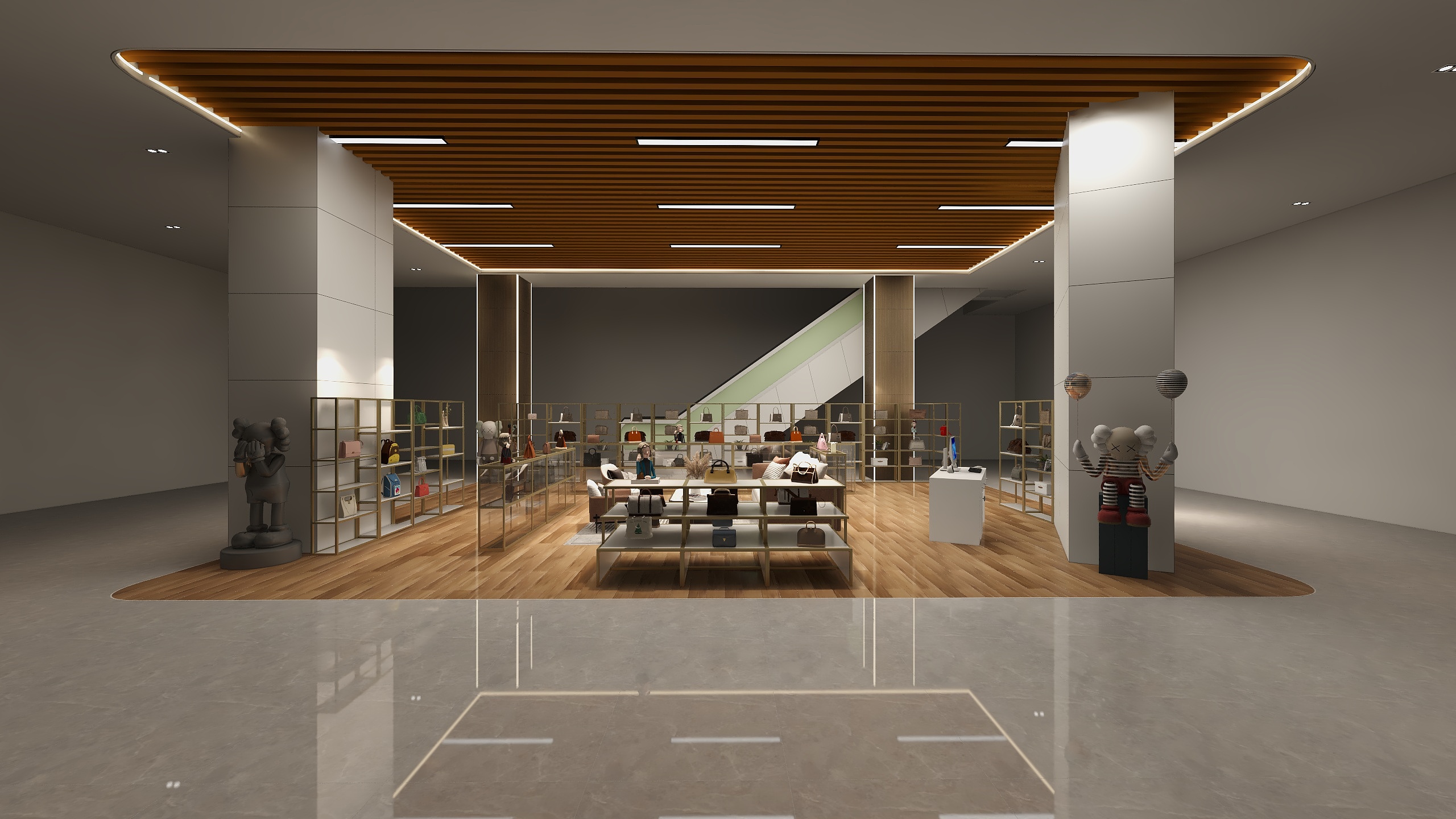 贵州展禾设计-奥莱城包包店-装修设计方案