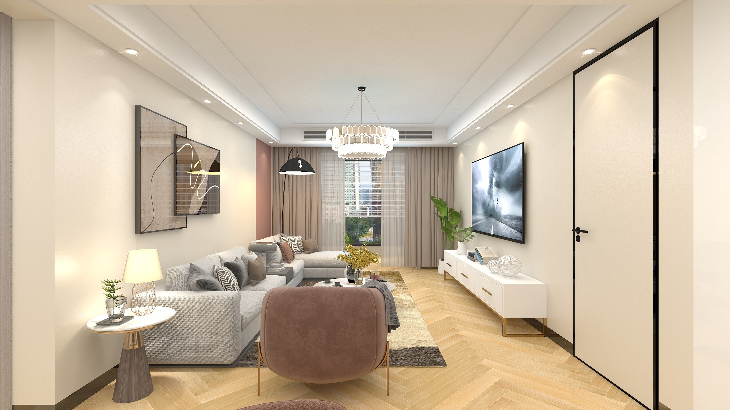 吴卓-上湖龙居117平方四室二厅二位设计装修效果图