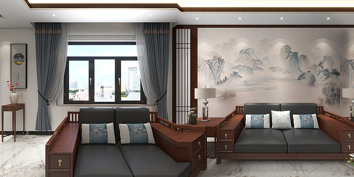 鑫高盛建筑装饰设计-杨楼一层方案1-装修设计方案