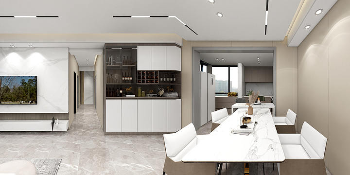 北海装修李工-嘉盛名都四房-装修设计方案