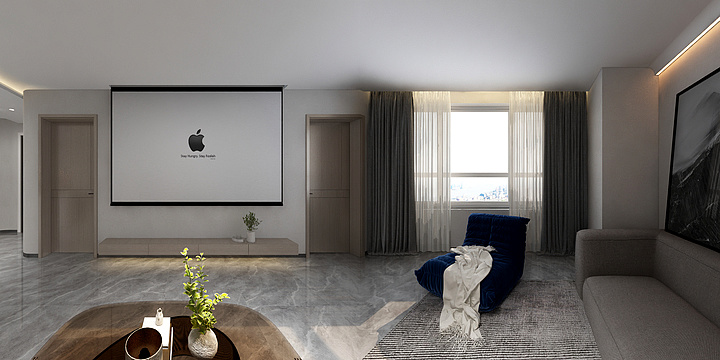 阿海视觉表现-绿地香树花城125极简-装修设计方案