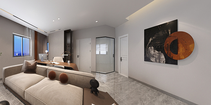 大何弯弯向东流-瑞和园89.50㎡B户型3室2厅1卫-装修设计方案