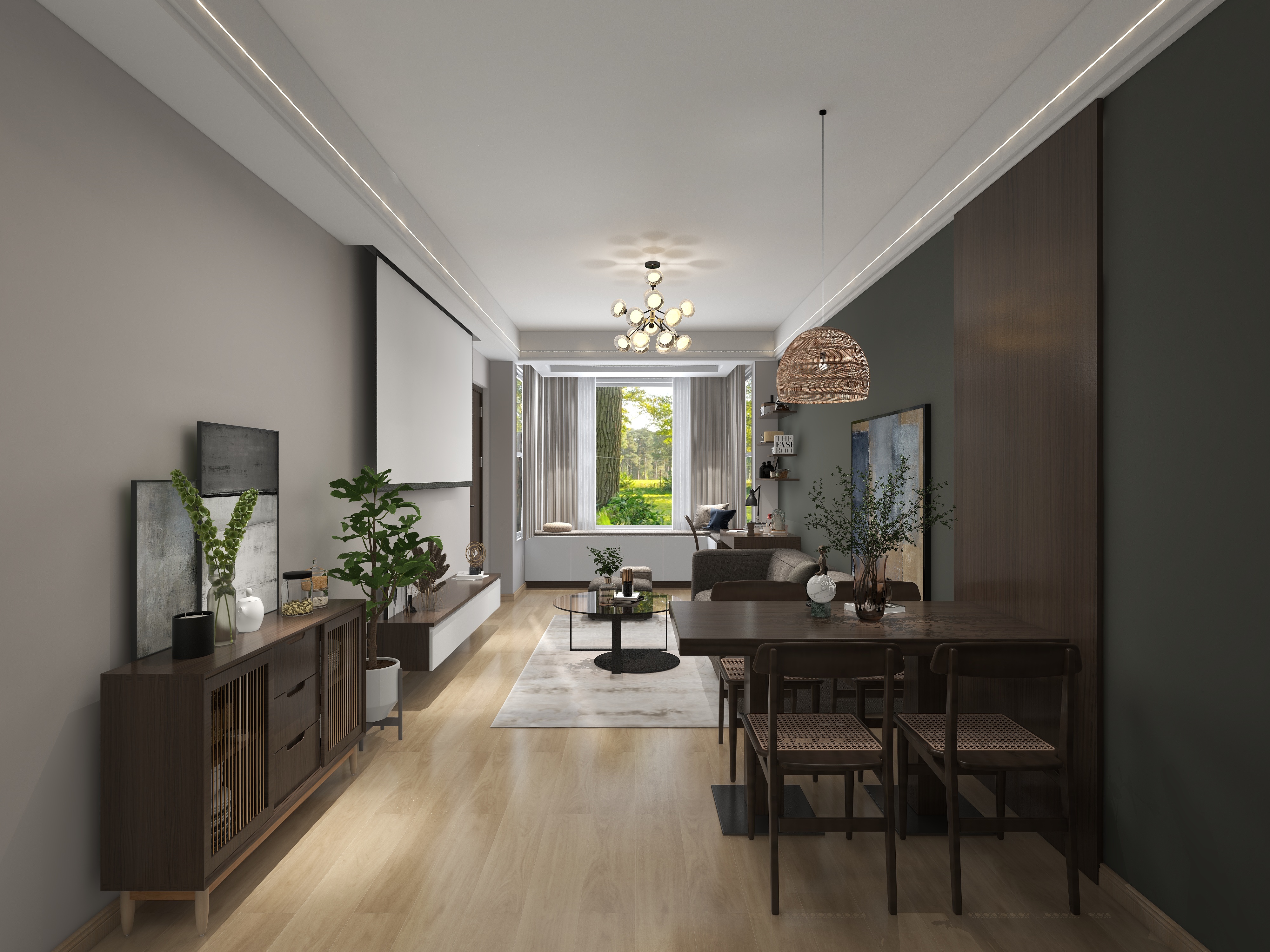 上海华锋国际设计工作室李锋-现代简约风格装修效果图