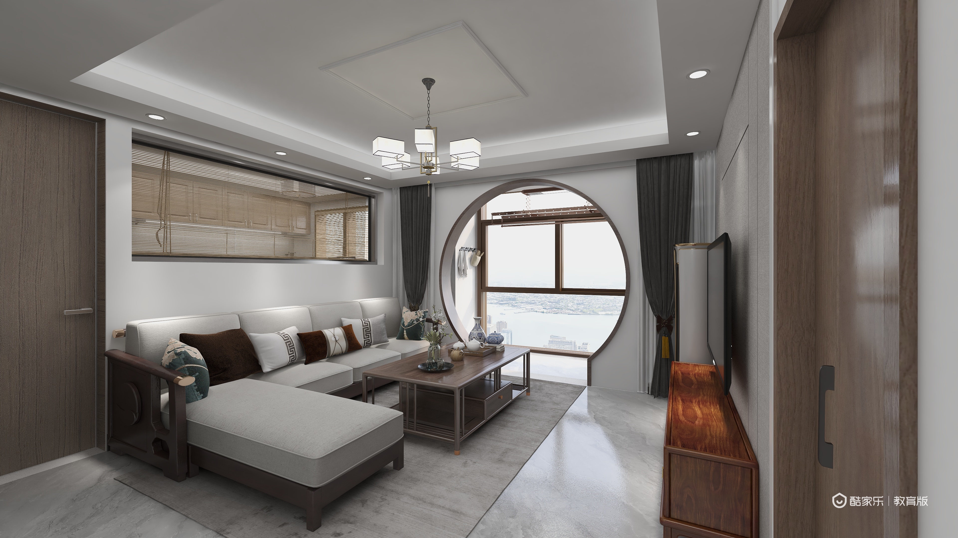 咕咕咕是只鸟-江南风雅颂新中式两居室95平方装修效果图