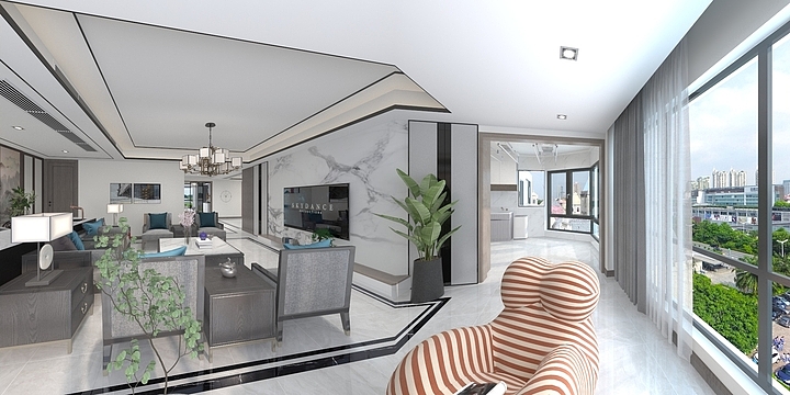 啊.正-珠江御景-新中式-装修设计方案