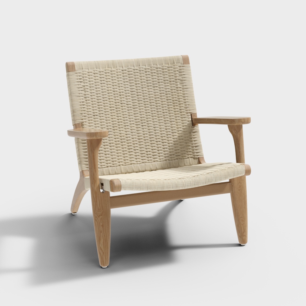 原木复古风-Y182H01-绳编沙发椅-NY