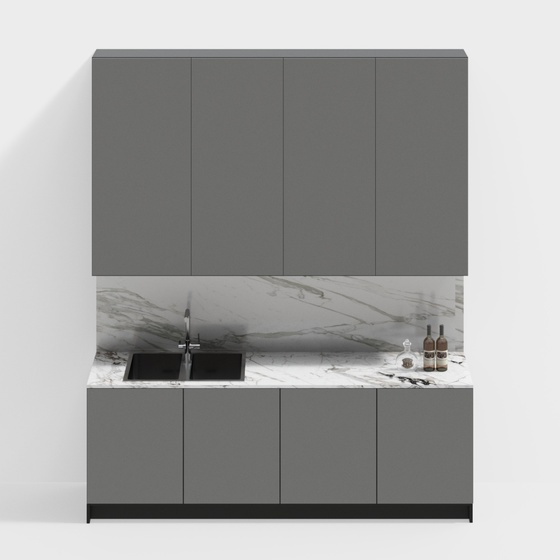Modern Kitchen Cabinets,gray