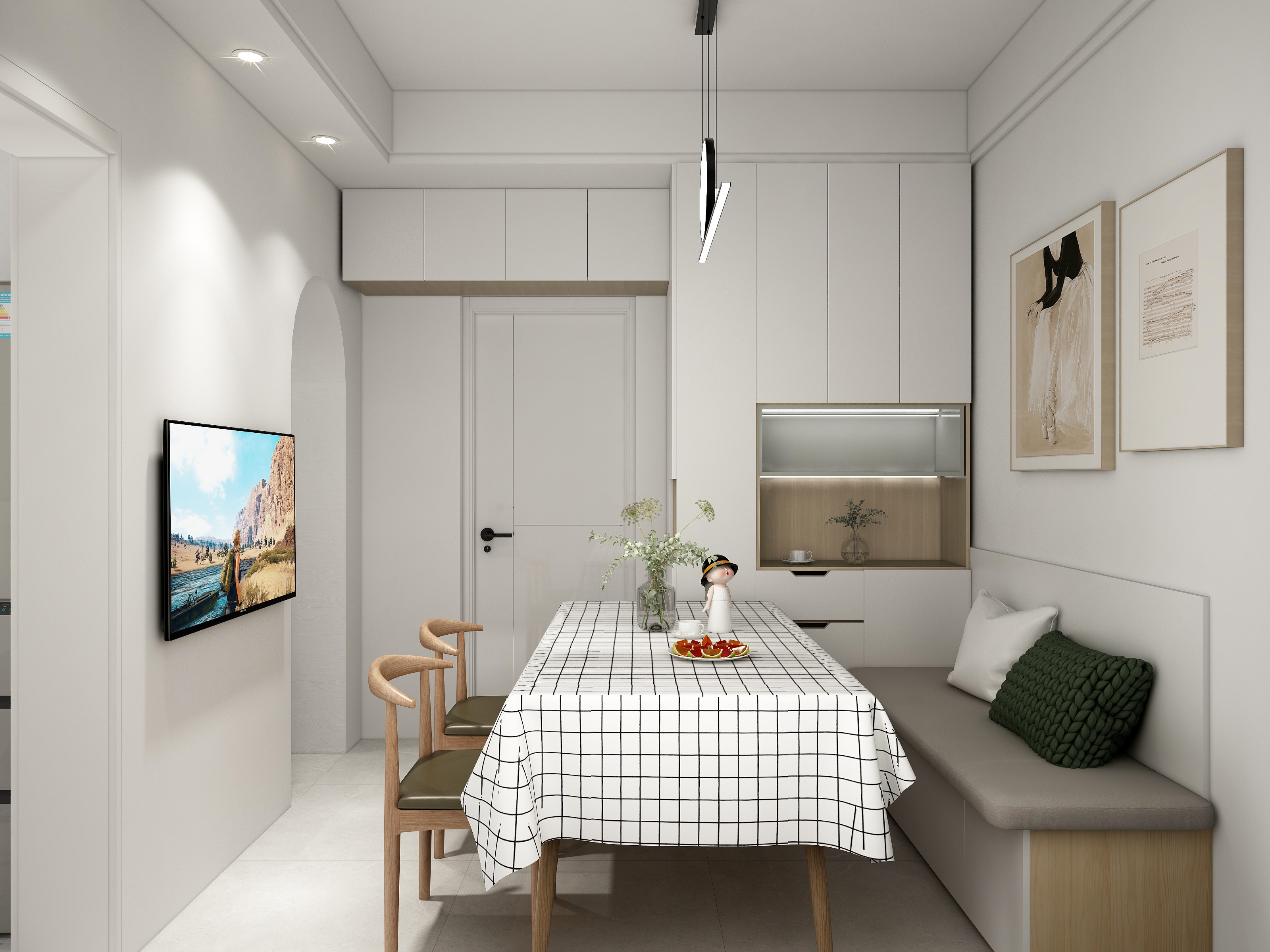 时萌-70平两居室纬五路14号院北欧风格装修效果图