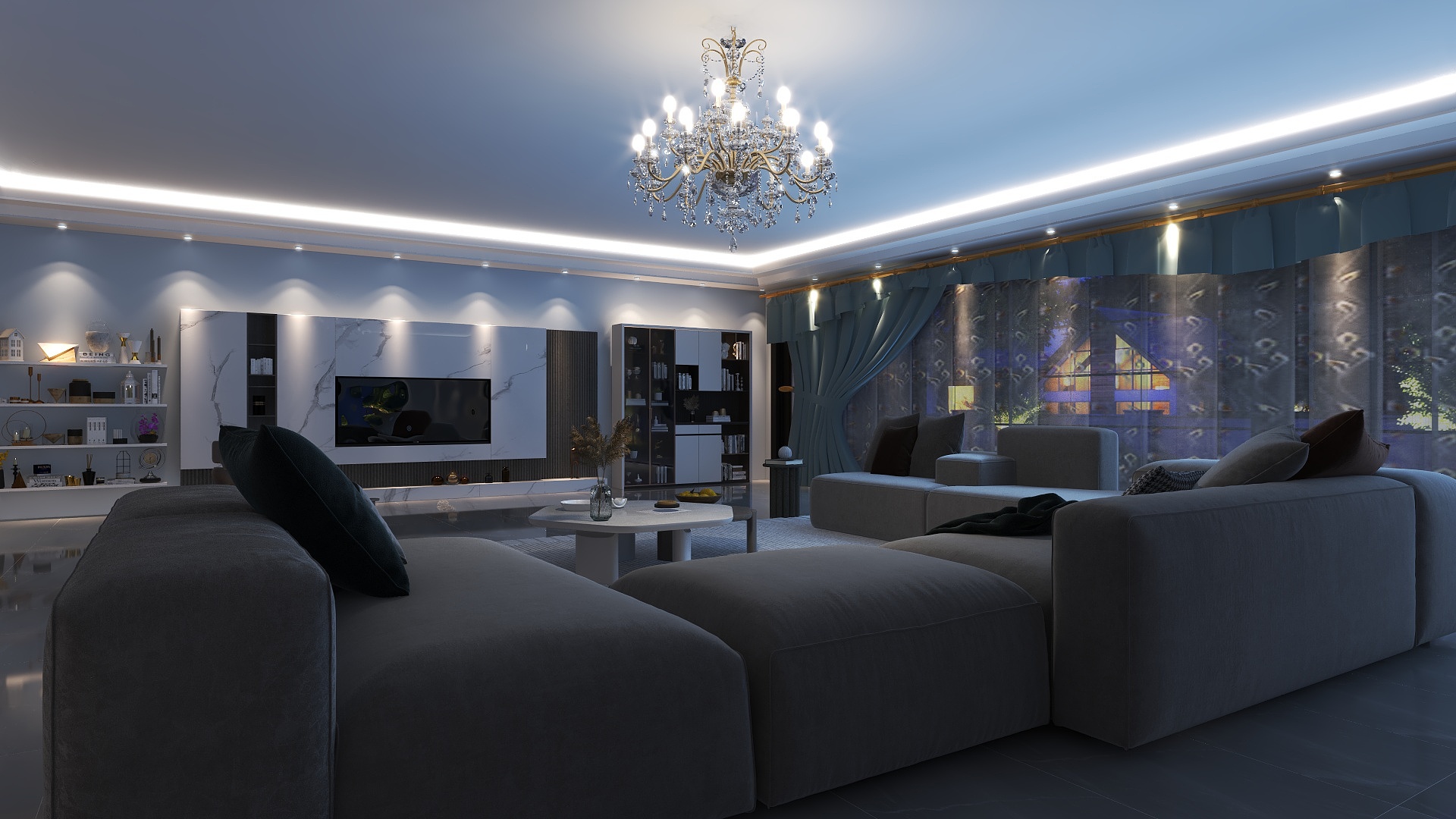 还回的去吗-现代简约豪华装修效果图