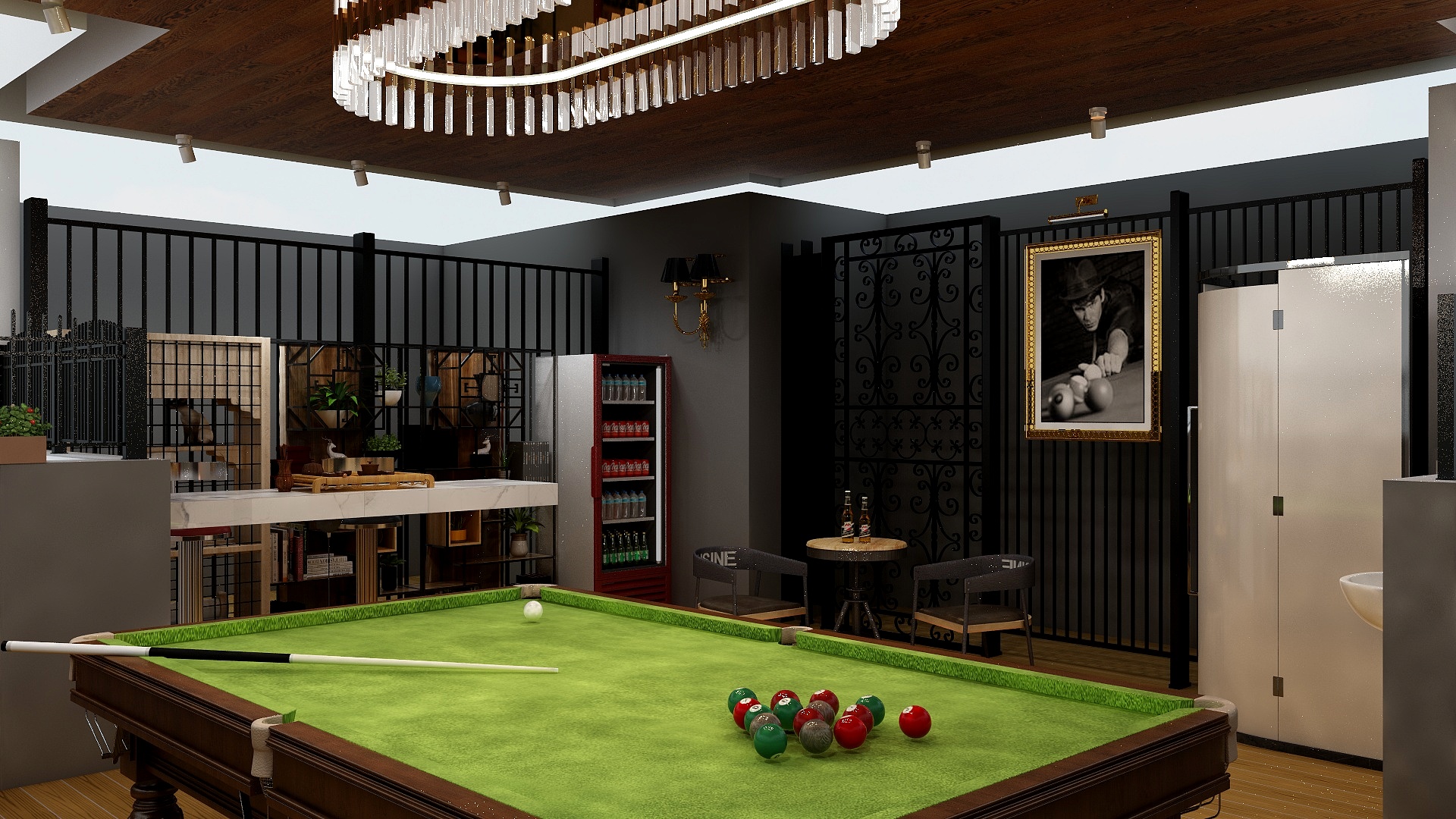 黑白色的灰灰-天台娱乐区-装修设计方案